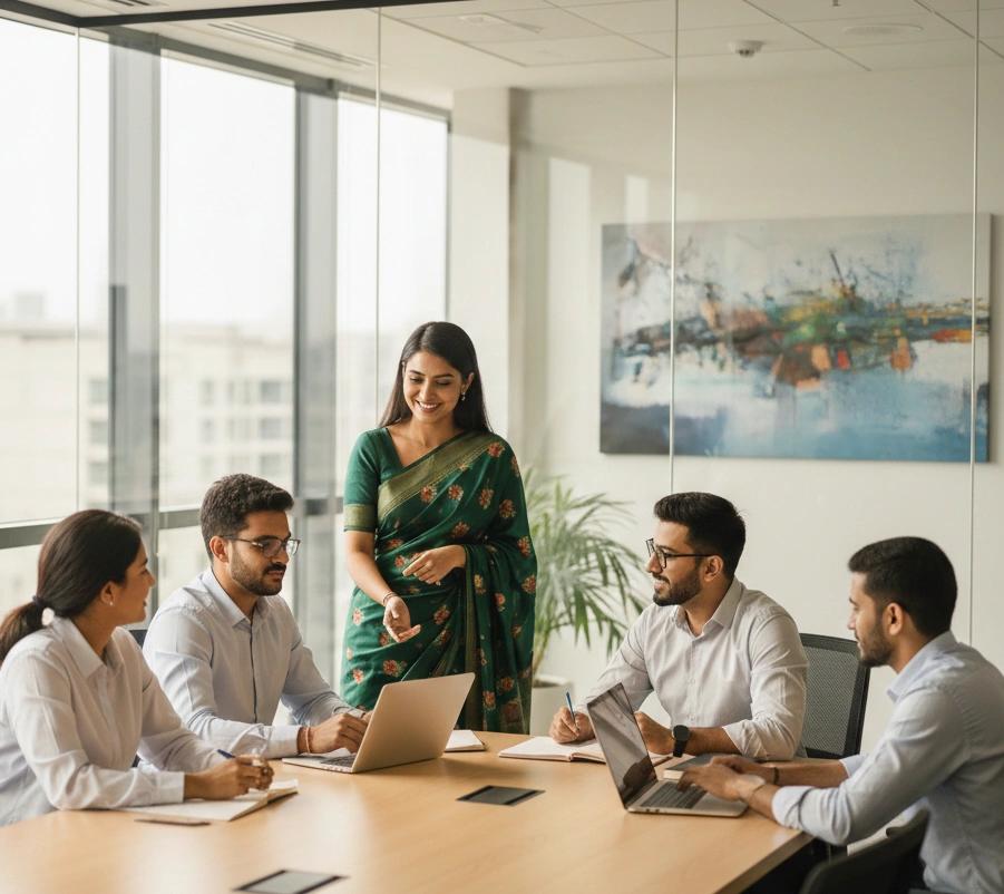 Professional working