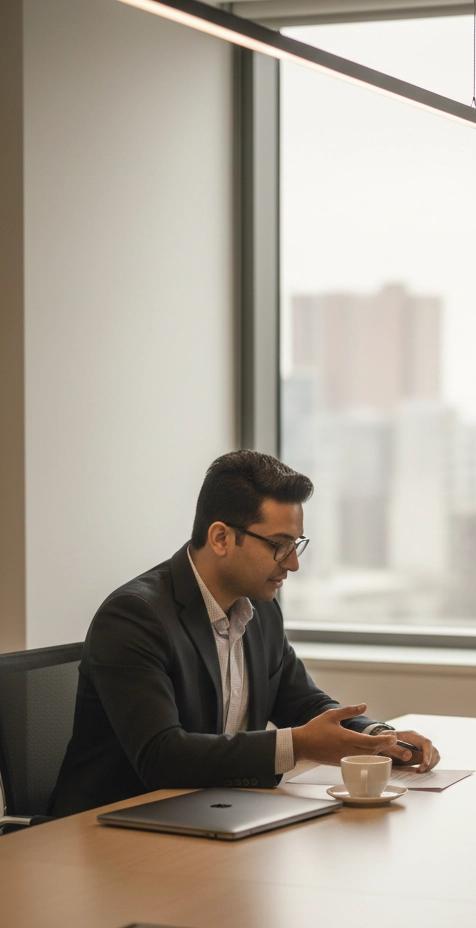 Team collaboration in modern office